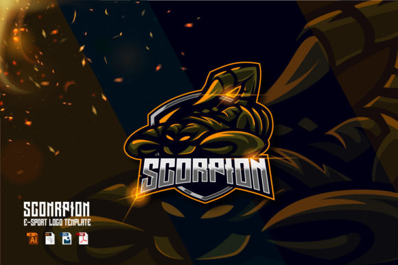 Crafting a Competitive Identity: The Scorpion E-sport Logo Design Template