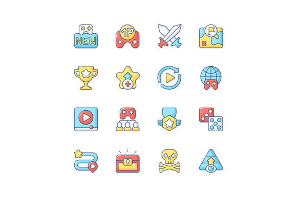 Evaluating Game Menu RGB Color Icon Sets for Digital Interfaces