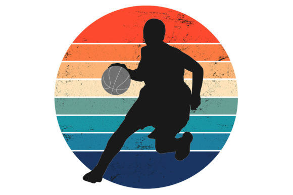 Silhouette and Shadow: The Distinct Appeal of Women's Basketball Team Sports Retro Design