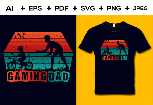 Strategic Use of the Gaming Dad T-shirt Design Template for Enhanced Branding and Creativity