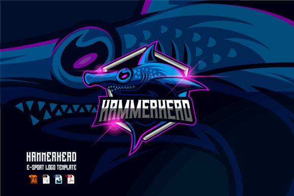 The Hammerhead E-sport Logo Design Template: A Professional Asset for Streamlined Branding