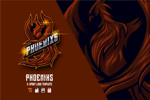 The Phoenix E-Sport Logo Design Template: Elevating Identity in a Competitive Arena